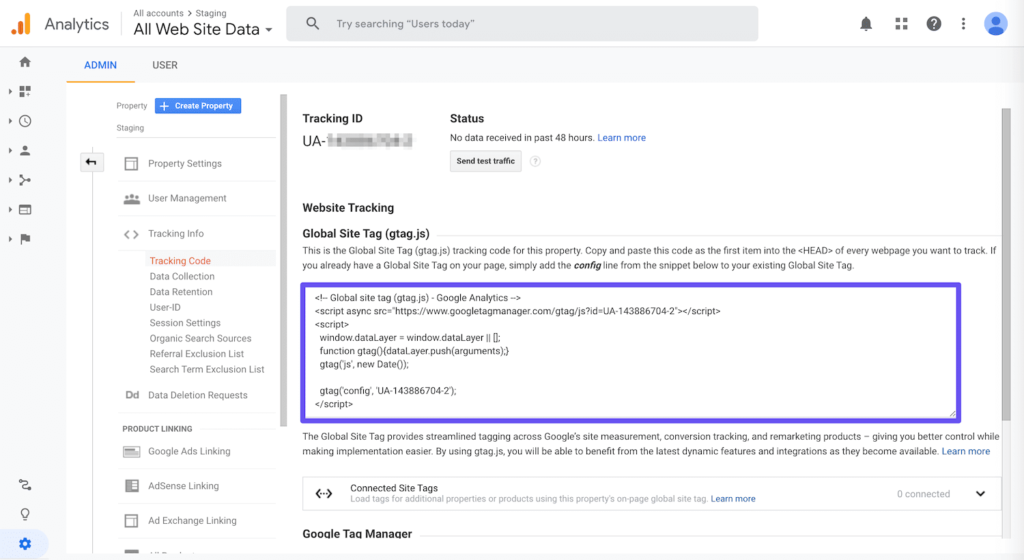 google analytics code